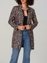DAMEN CARDIGAN MIT LEOPARDENMUSTER | WARMER V-AUSSCHNITT MANTEL